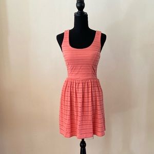 Salmon Colored knit style summer party dress size small